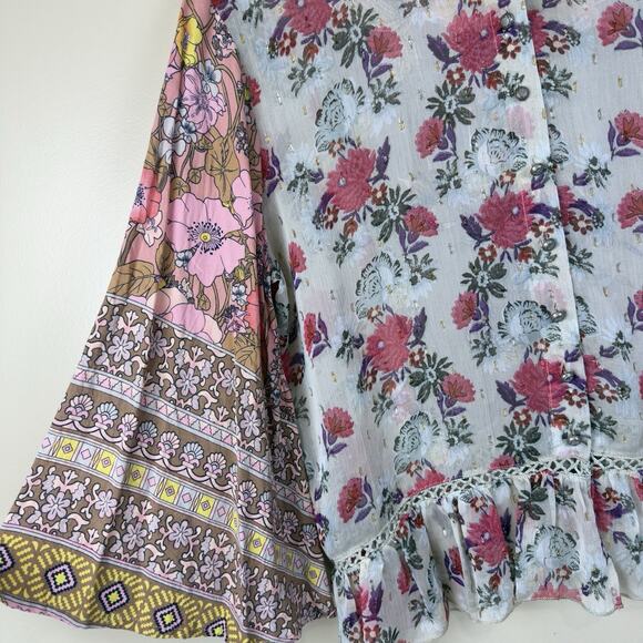Aratta Silent Journey Blouse Boho Romantic Size S Approx Ruffle Flared Sleeves - Picture 4 of 12